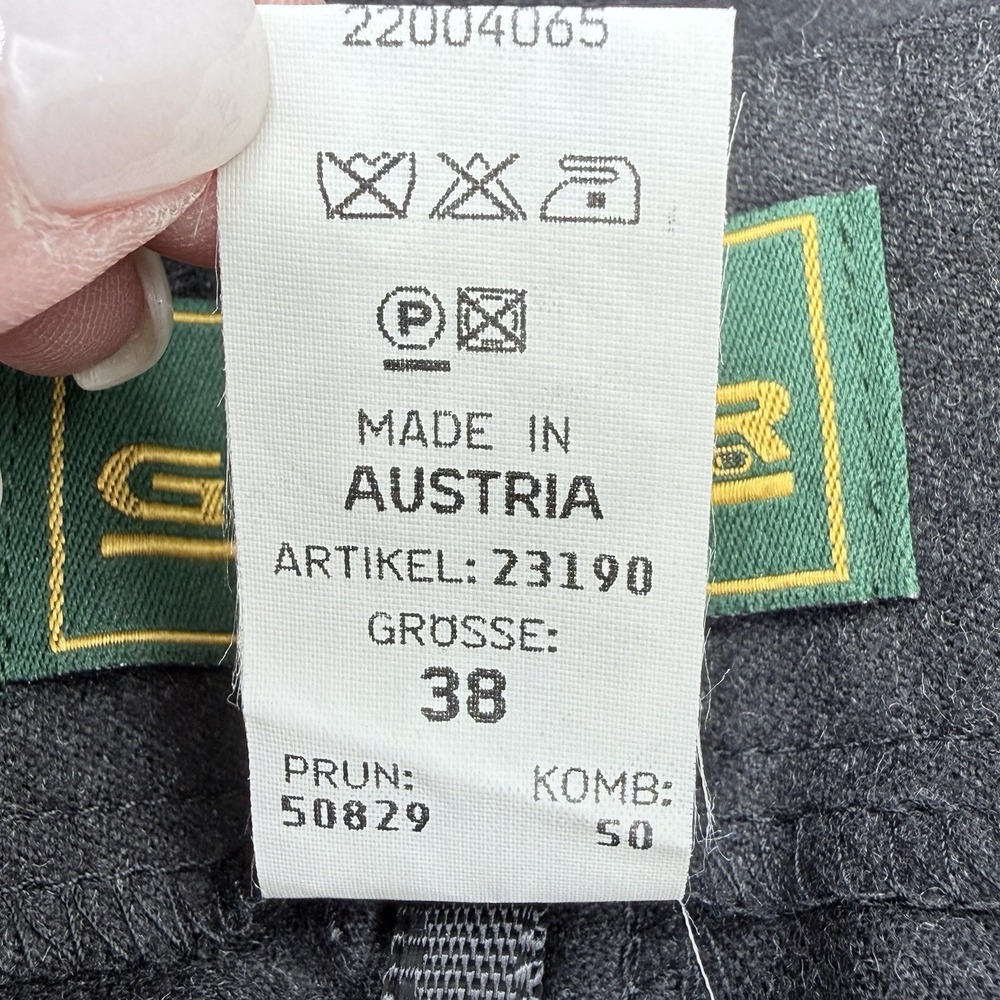 NWT Geiger Collections Black Wool Pleated Shorts Culottes Austria Women's 8 $230 - Picture 9 of 14